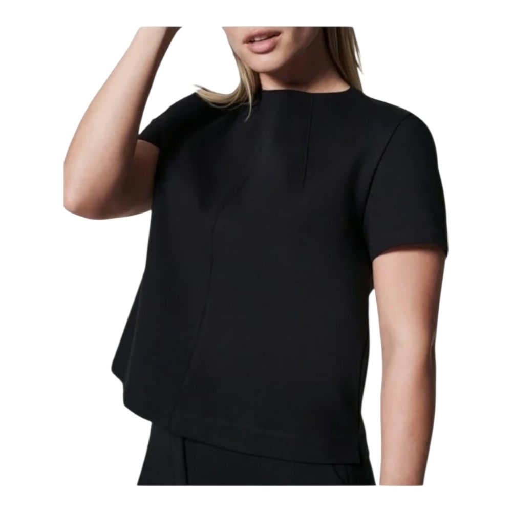 SPANX Womens Classic Black Work Everyday Travel The Perfect Flunnel Top 1X